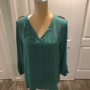 Seafoam Green LS Blouse
